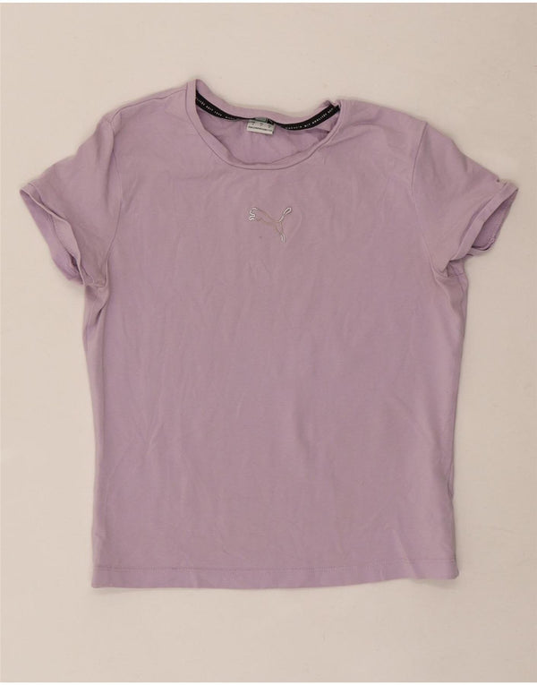 Puma Γυναικείο T-Shirt Top UK 10 Small Purple Βαμβακερό