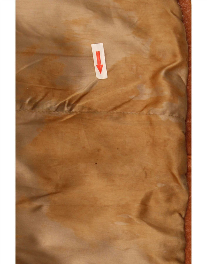 Vintage Γυναικείο Δερμάτινο Παλτό IT 52 2XL Καφέ