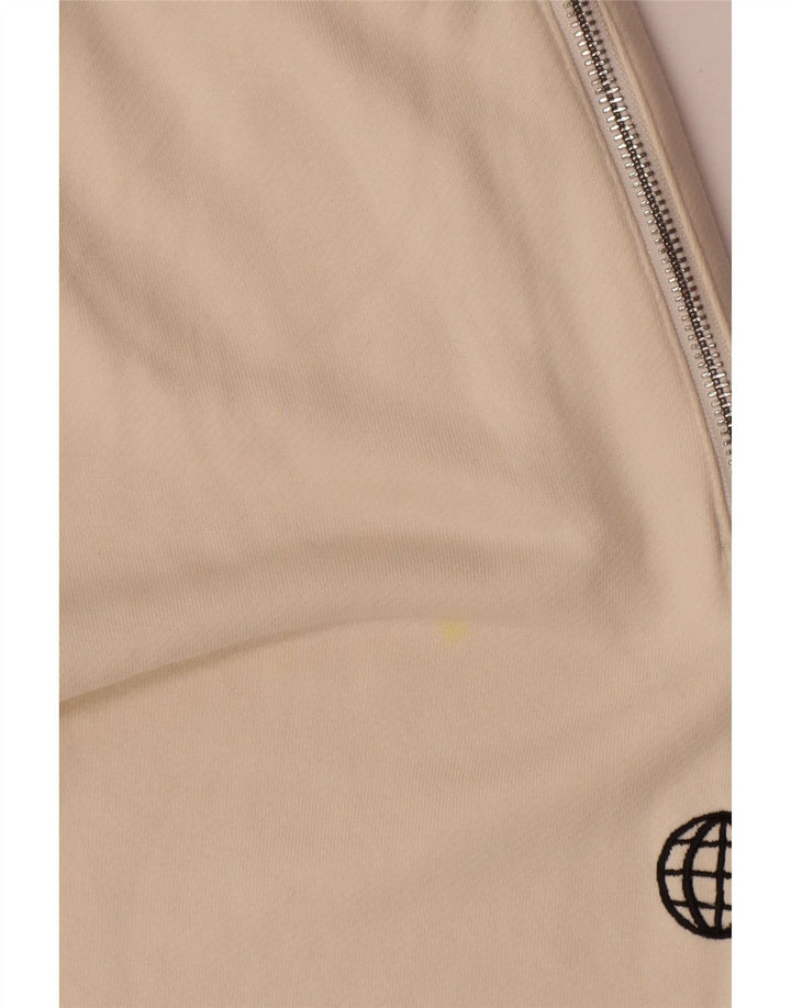 Ανδρική φόρμα Zara Παντελόνι Joggers Βαμβακερό μεσαίο σε ανοιχτό λευκό