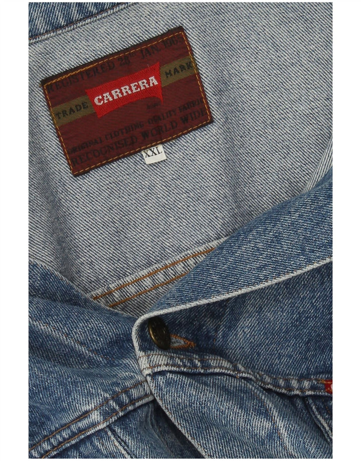 CARRERA Mens Denim Jacket UK 44 2XL Blue