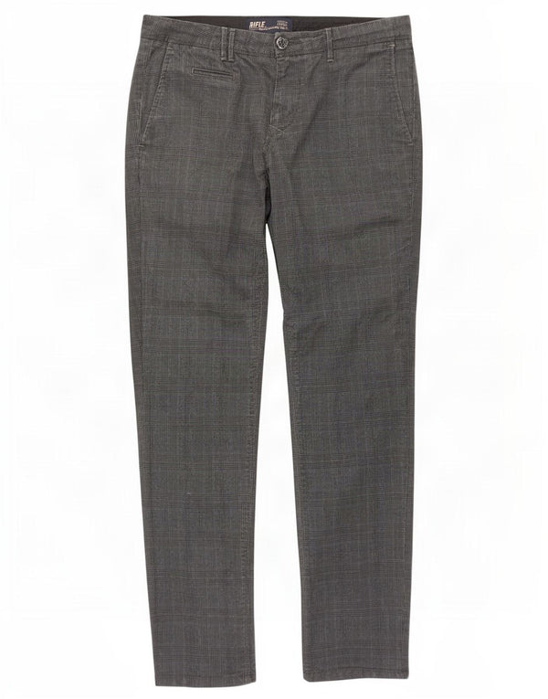 Rifle Ανδρικό Slim Παντελόνι Chino W30 L32 Γκρι βαμβακερό Houndstooth