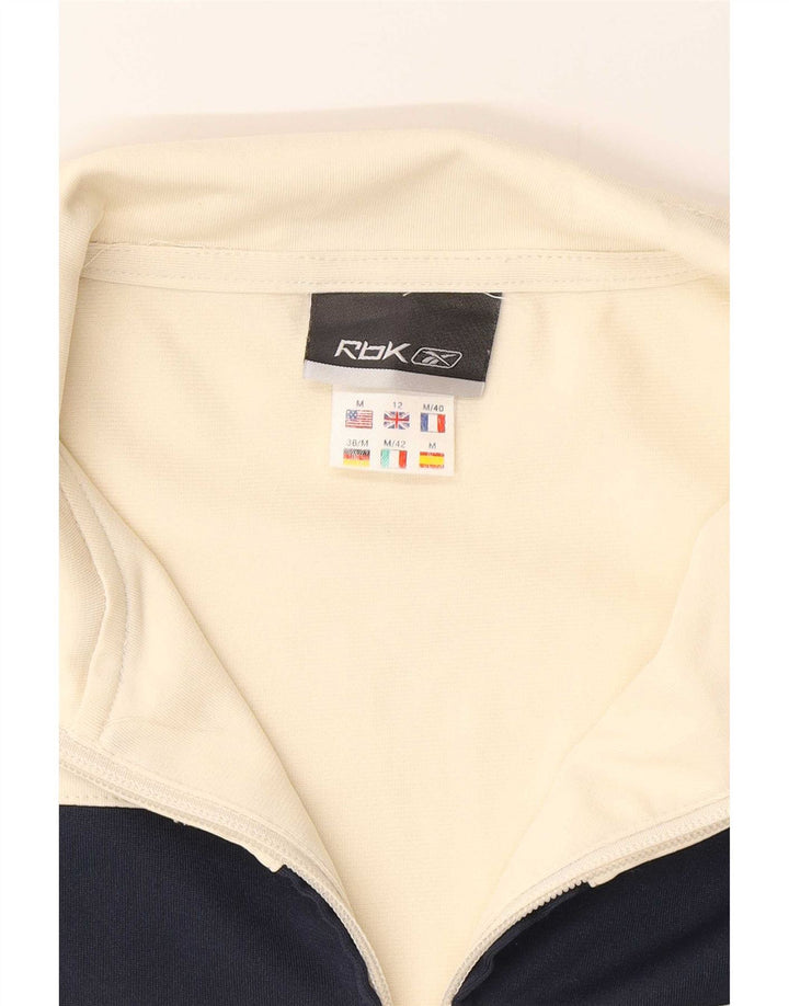 Γυναικεία αθλητική φόρμα Reebok Top Jacket UK 12 Medium Off White Colourblock