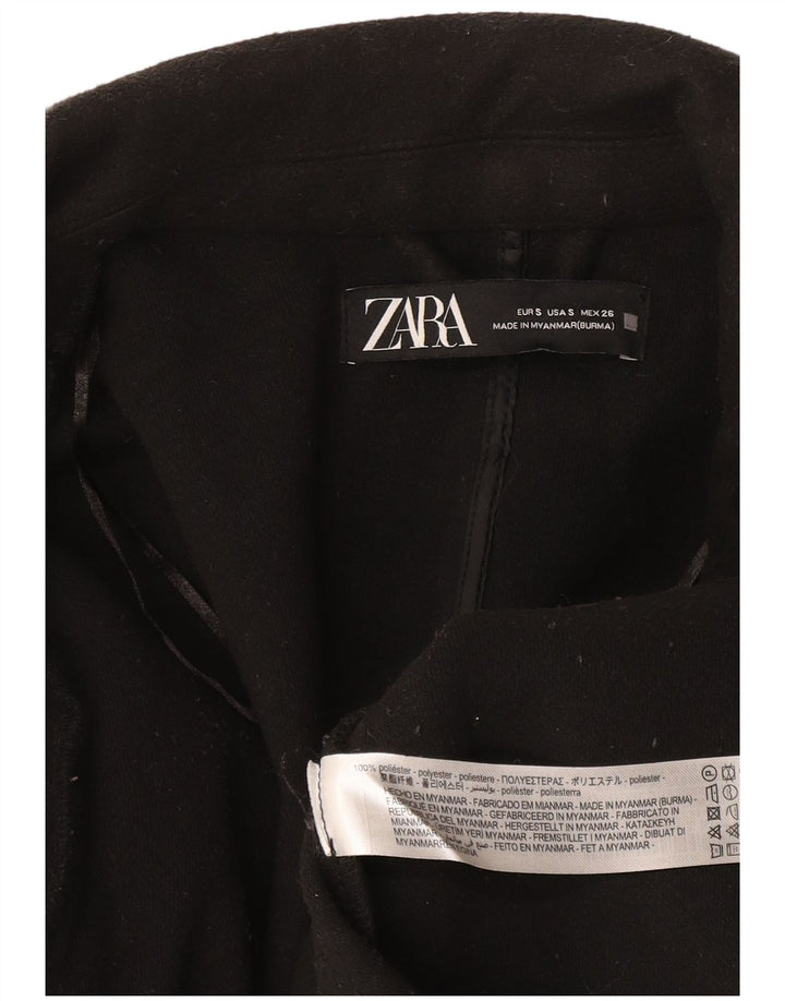 Zara Γυναικείο Ανοιχτό Μπουφάν Μπλέιζερ UK 10 Small Black Polyester