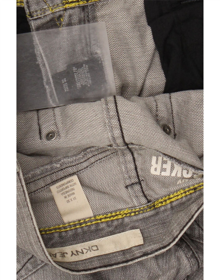 Ανδρικό τζιν Dkny Distressed Straight W31 L30 Γκρι βαμβακερό