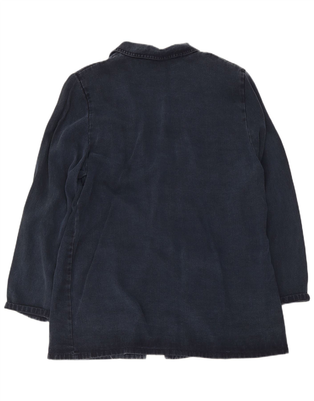 Vintage γυναικείο σακάκι 2 κουμπιών Longline Blazer UK 20 2XL Navy Blue Lyocell