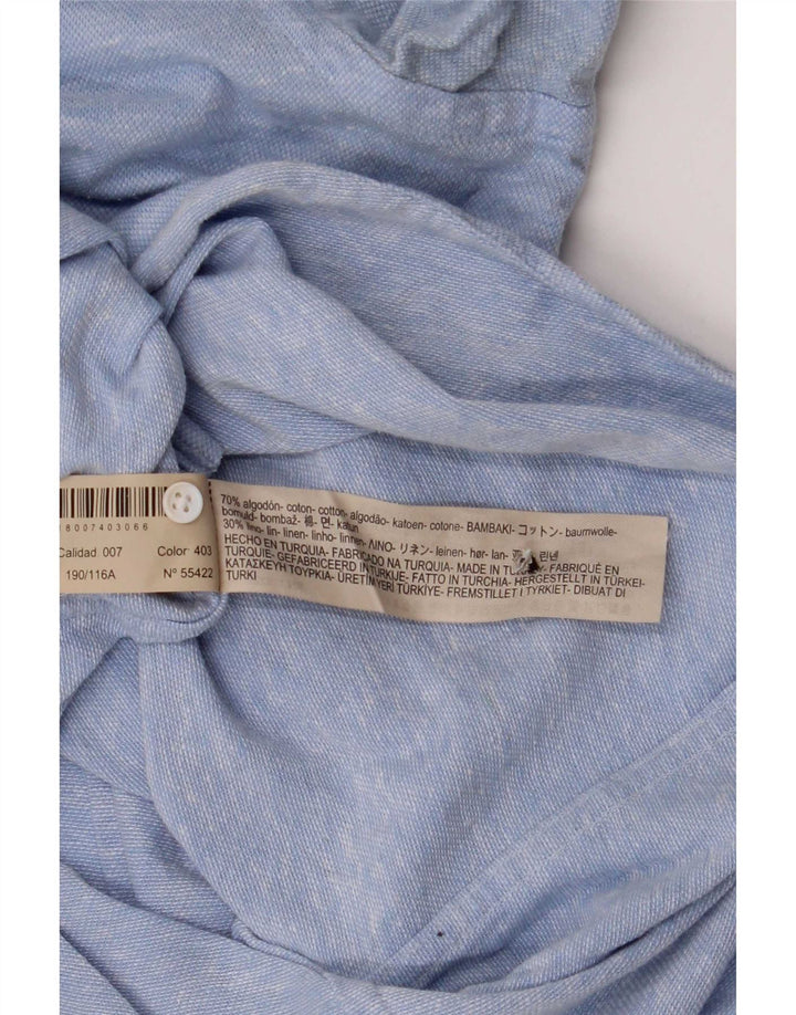 Ανδρικό πουκάμισο Massimo Dutti 2XL Μπλε βαμβακερό