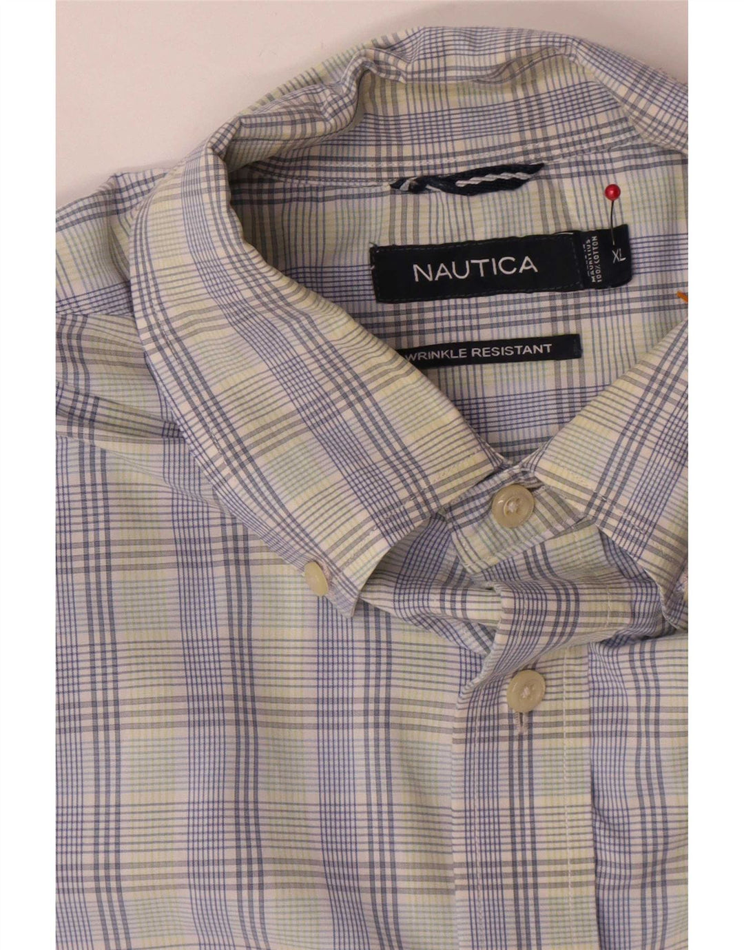 Ανδρικό κοντομάνικο πουκάμισο Nautica XL Blue Check Cotton
