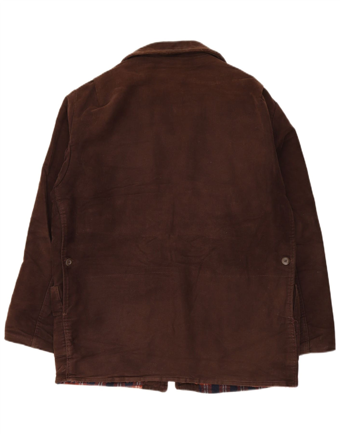 Vintage Ανδρικό Μπουφάν Windbreaker IT 54 2XL Καφέ Βαμβακερό μπλοκ