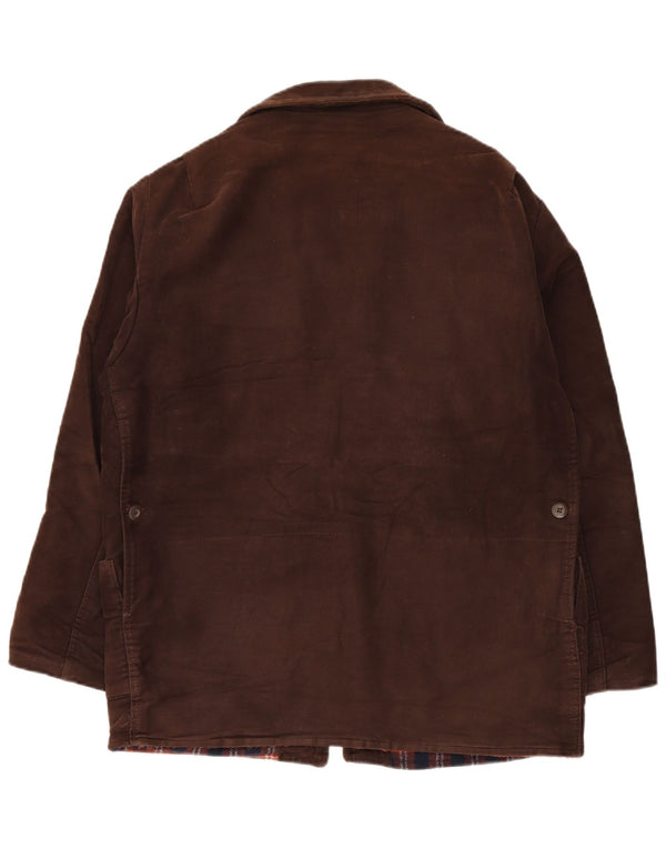 Vintage Ανδρικό Μπουφάν Windbreaker IT 54 2XL Καφέ Βαμβακερό μπλοκ