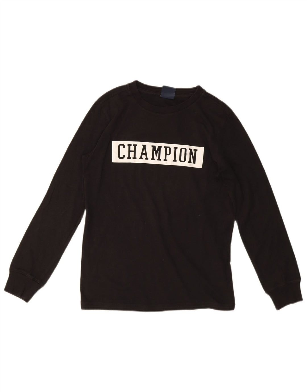 Champion Boys Graphic Top Μακρυμάνικο 11-12 ετών Μεγάλο Μαύρο