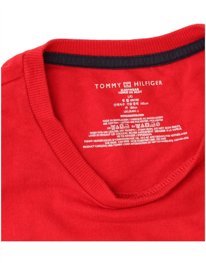 TOMMY HILFIGER Ανδρικό γραφικό φούτερ Jumper μεγάλο κόκκινο βαμβακερό