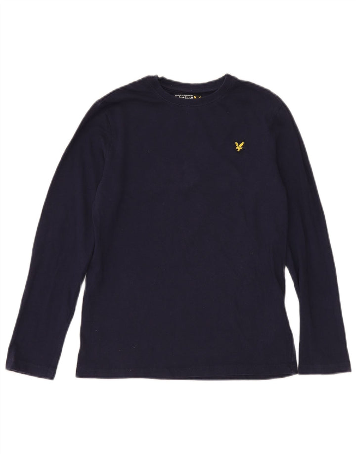 LYLE & SCOTT Boys Μακρυμάνικο μπλουζάκι 12-13 ετών Navy Blue Cotton
