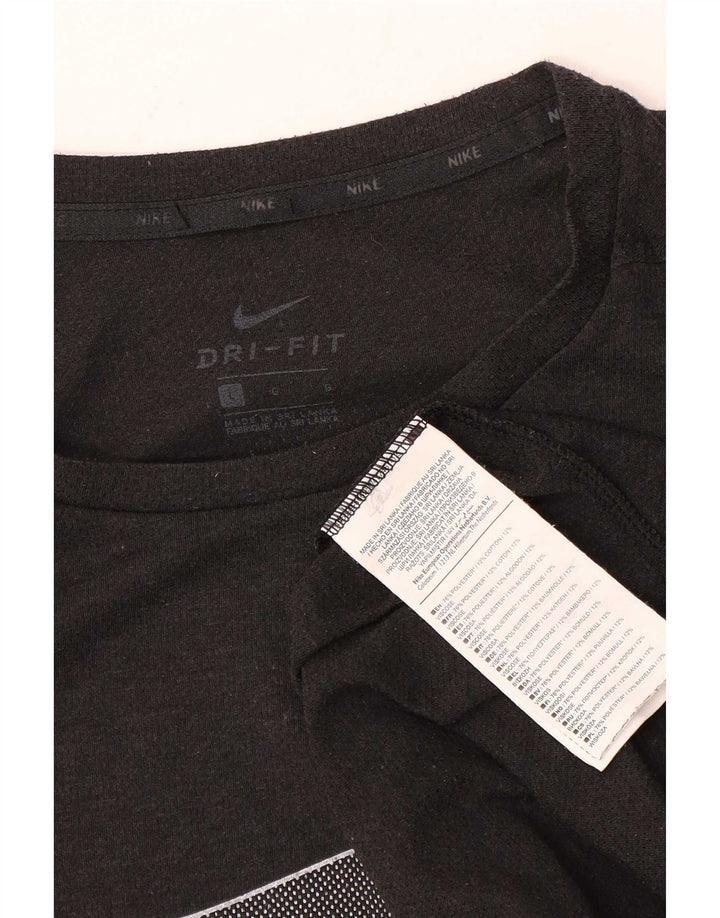 Ανδρικό γραφικό μπλουζάκι Nike Dri Fit Top Large Grey Polyester