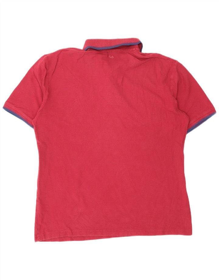 FILA Mens Polo Shirt 2XL Red Cotton