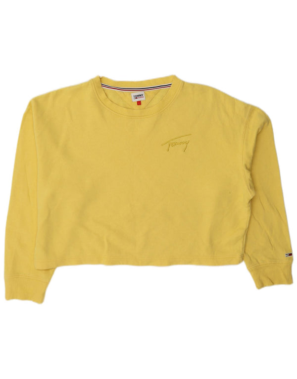 Tommy Hilfiger Γυναικεία φούτερ υπερμεγέθης φόρμας Jumper UK 16 Large Yellow