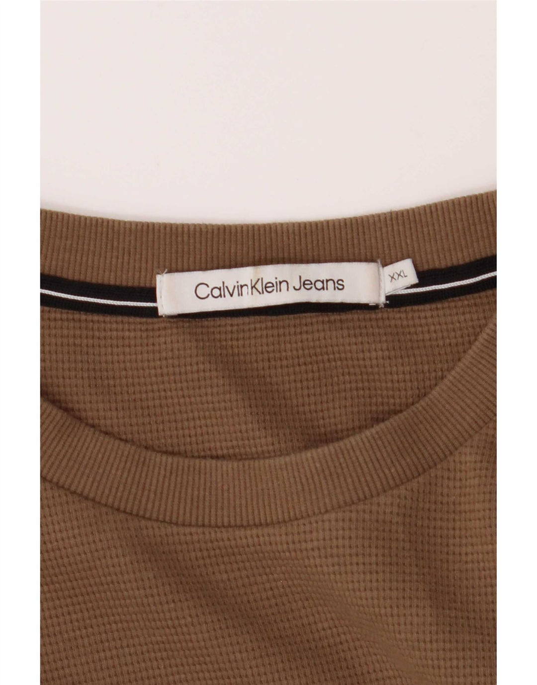 Calvin Klein Ανδρικό μακρυμάνικο μπλουζάκι 2XL καφέ βαμβακερό