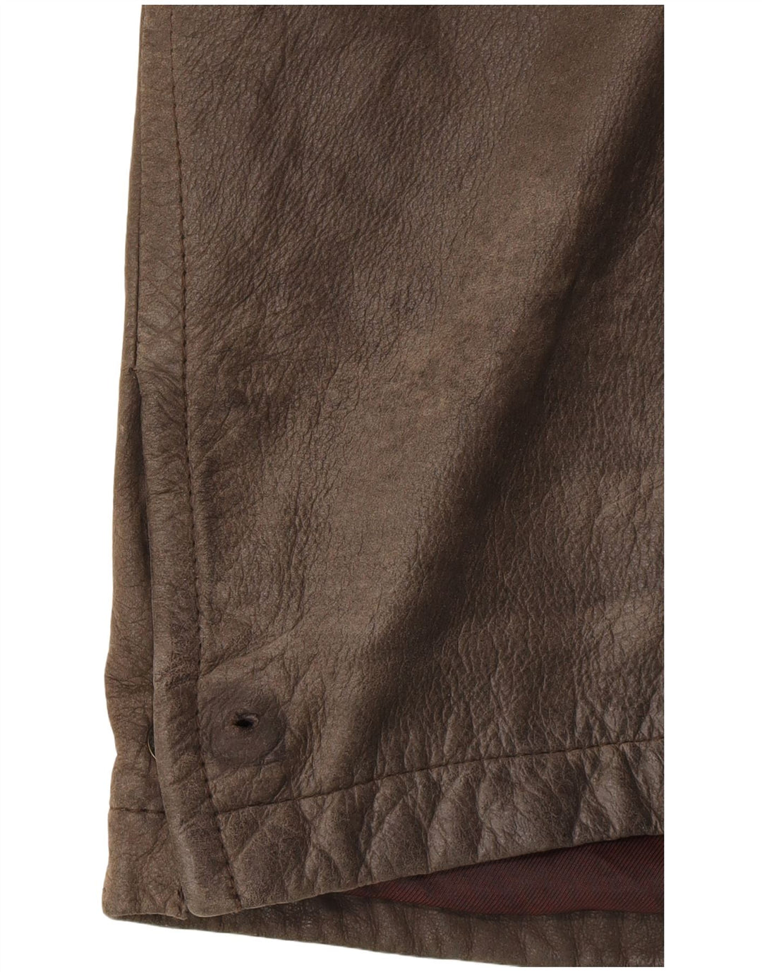 L.LAMBERTAZZI Ανδρικό Δερμάτινο Παλτό UK 40 Μεγάλο Καφέ Δέρμα