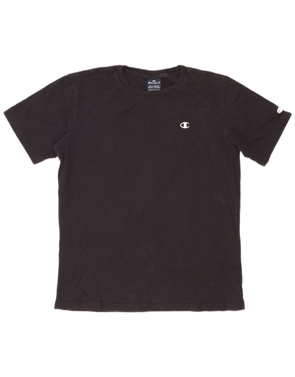 Champion Boys T-Shirt Top 15-16 ετών 2XL Μαύρο βαμβακερό