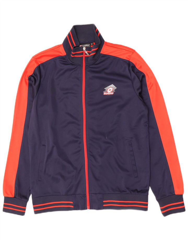 Ανδρική αθλητική φόρμα Lotto Top Jacket μεσαίο μπλε ναυτικό πολύχρωμο πολυεστέρας