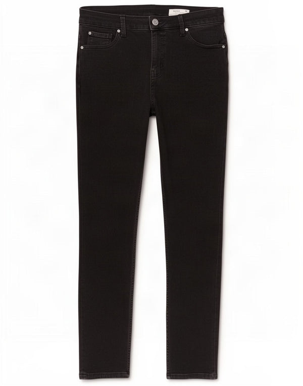 Marks & Spencer Womens The Lily Slim Jeans UK 14 Large W32 L31 Black Cotton