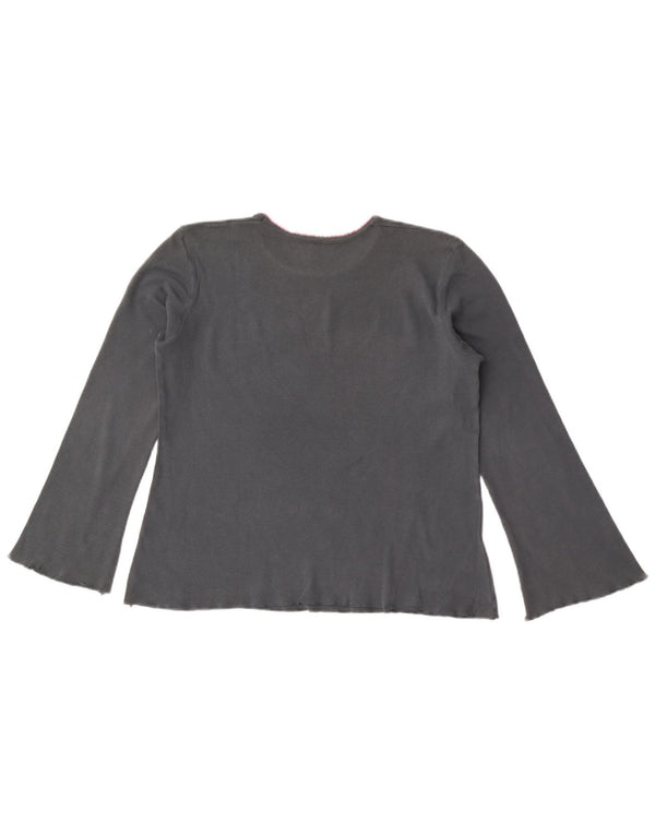 Benetton Girls Cartoon Raccoon Graphic μακρυμάνικο 11-12 ετών γκρι