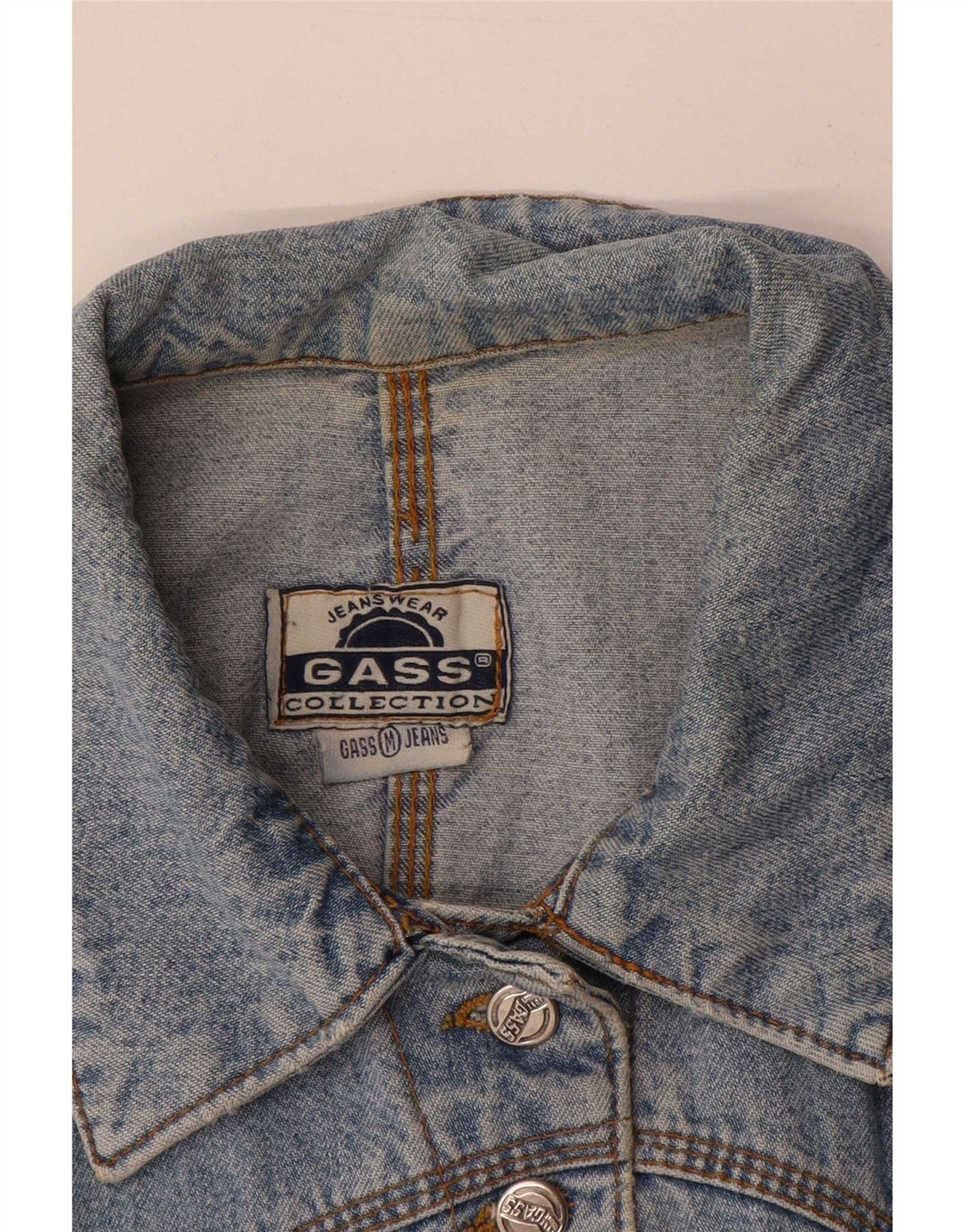 Vintage Γυναικείο Crop Τζιν Γιλέκο UK 12 Medium Blue