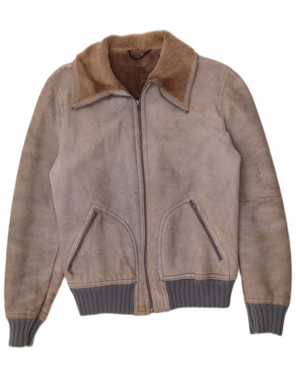 Ανδρικό Shearling Jacket VINTAGE IT 48 Medium Grey Shearling