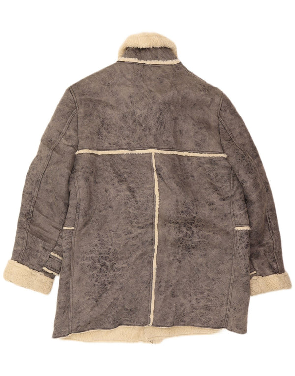 Zara Ανδρικό παλτό Sherpa UK 44 2XL Γκρι