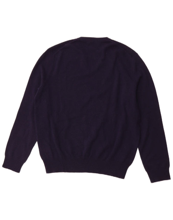 POLO RALPH LAUREN Ανδρικό πουλόβερ με λαιμόκοψη με λαιμόκοψη μεσαίου μήκους μπλε ναυτικό μαλλί Merino