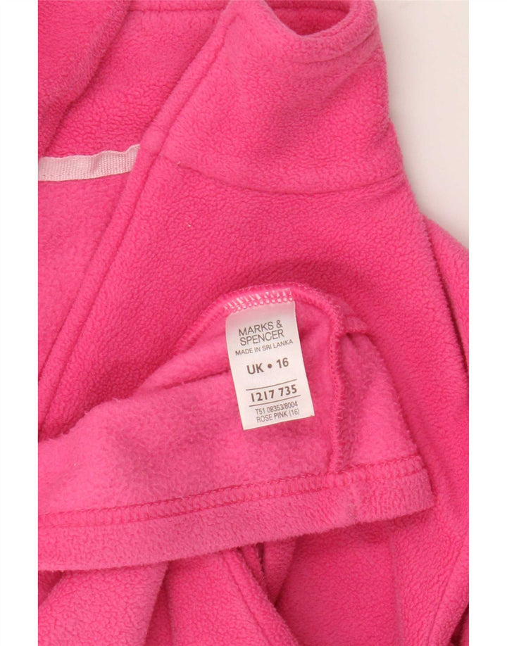 Marks & Spencer Γυναικείο Fleece Jacket UK 16 Large Pink Polyester
