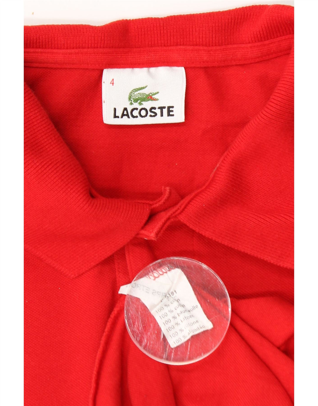 Ανδρικό πουκάμισο πόλο Lacoste Νούμερο 4 Μεσαίο κόκκινο βαμβακερό