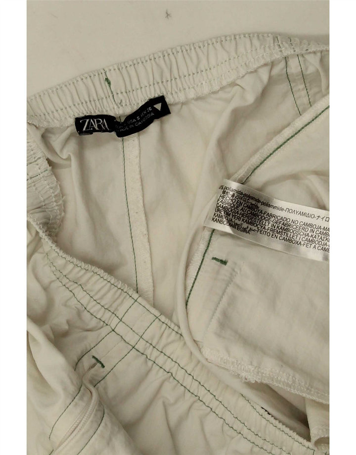 Zara Γυναικείο Joggers Casual Παντελόνι Small W26 L28 White Polyamide