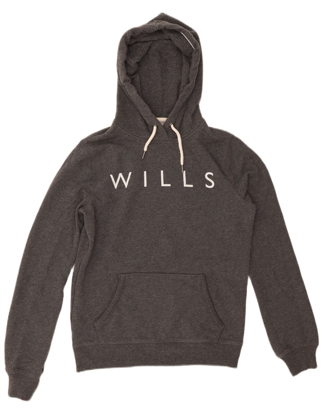 JACK WILLS Γυναικείο γραφικό υπερμεγέθη κουκούλα UK 8 Μικρό γκρι βαμβακερό