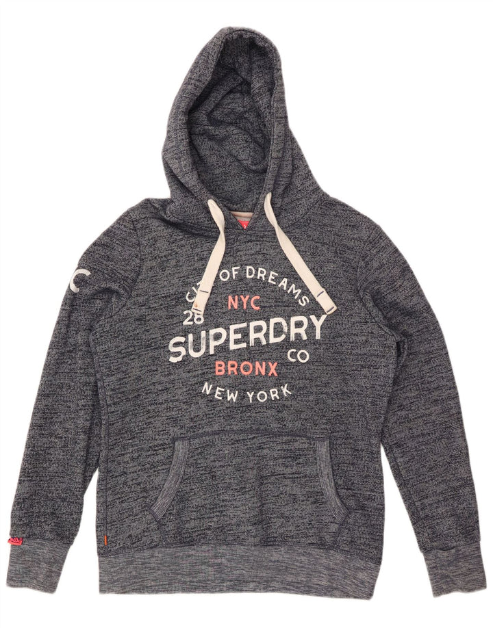 SUPERDRY Γυναικείο Μπρονξ με γραφικά κουκούλα UK 16 Large Grey Flecked