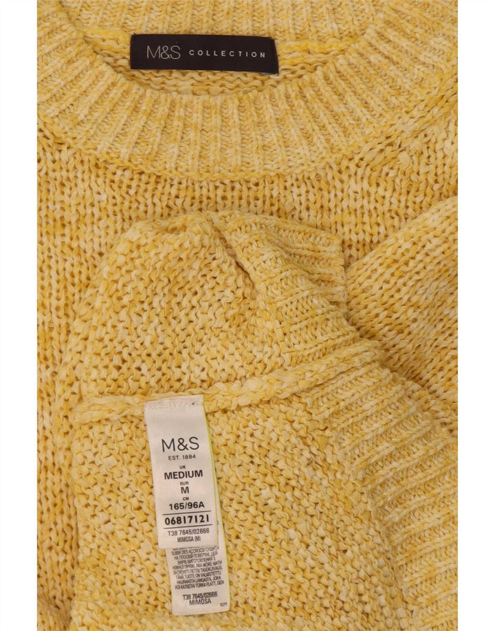 Marks & Spencer Γυναικείο πουλόβερ με λαιμόκοψη UK 14 Medium Yellow