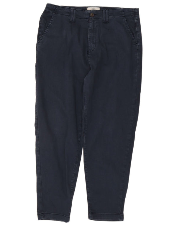 Fat Face Γυναικεία Tapered Cropped Παντελόνια UK 14 Large W32 L25 Navy Blue