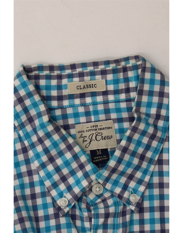 J. CREW Mens Classic Fit Shirt Medium Blue Check Cotton Vintage J. Crew and Second-Hand J. Crew from Messina Hembry 