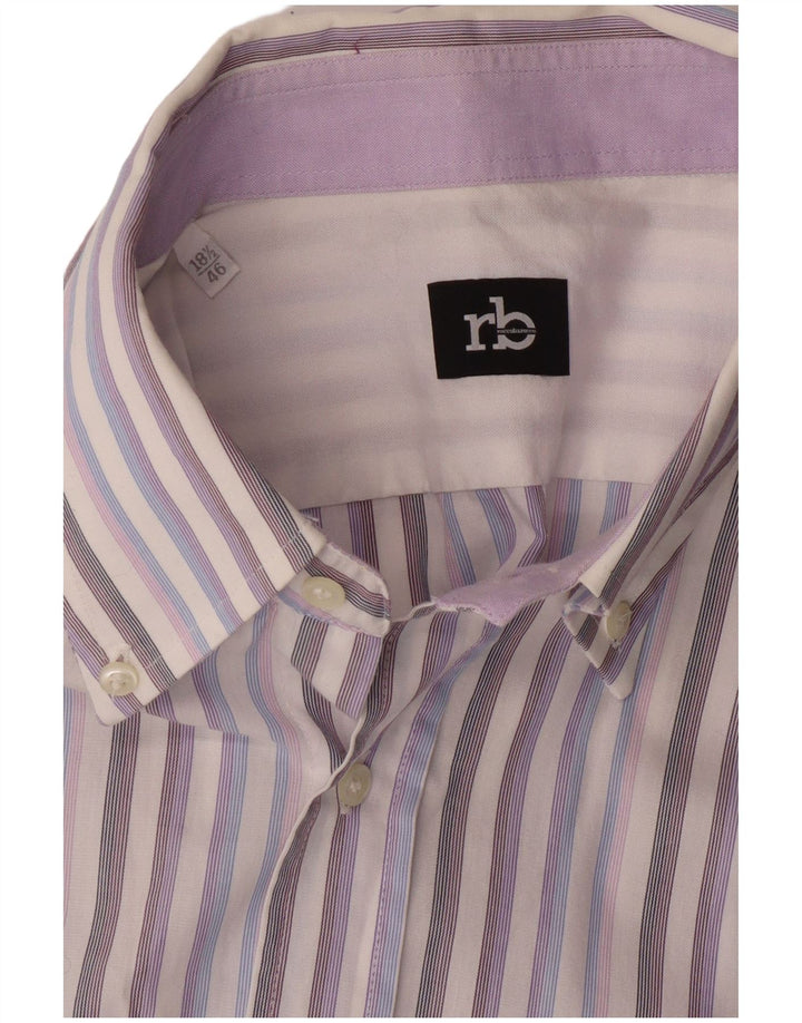 Ανδρικό πουκάμισο Roccobarocco 46 18 1/2 XL πολύχρωμο ριγέ