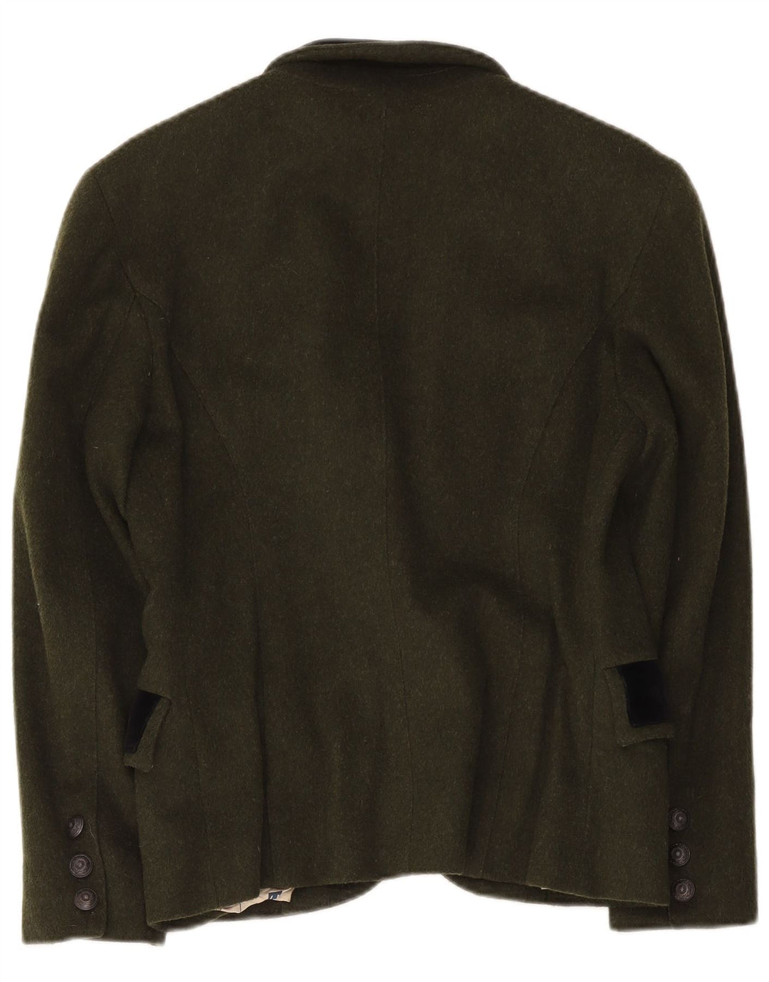 Vintage γυναικείο σακάκι 1 κουμπιού σακάκι UK 14 Large Khaki Colourblock
