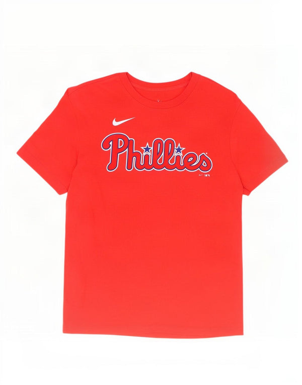 Μπλουζάκι Nike ανδρικό Philadelphia Phillies γραφικό μπλουζάκι μεσαίο κόκκινο βαμβακερό
