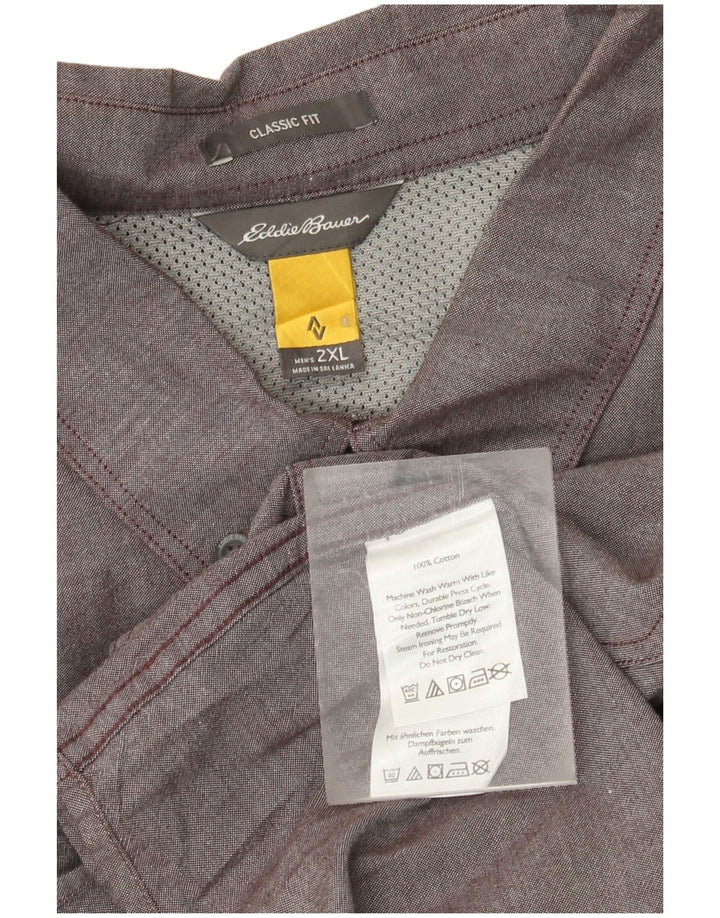Eddie Bauer Ανδρικό πουκάμισο Classic Fit 2XL Γκρι βαμβακερό