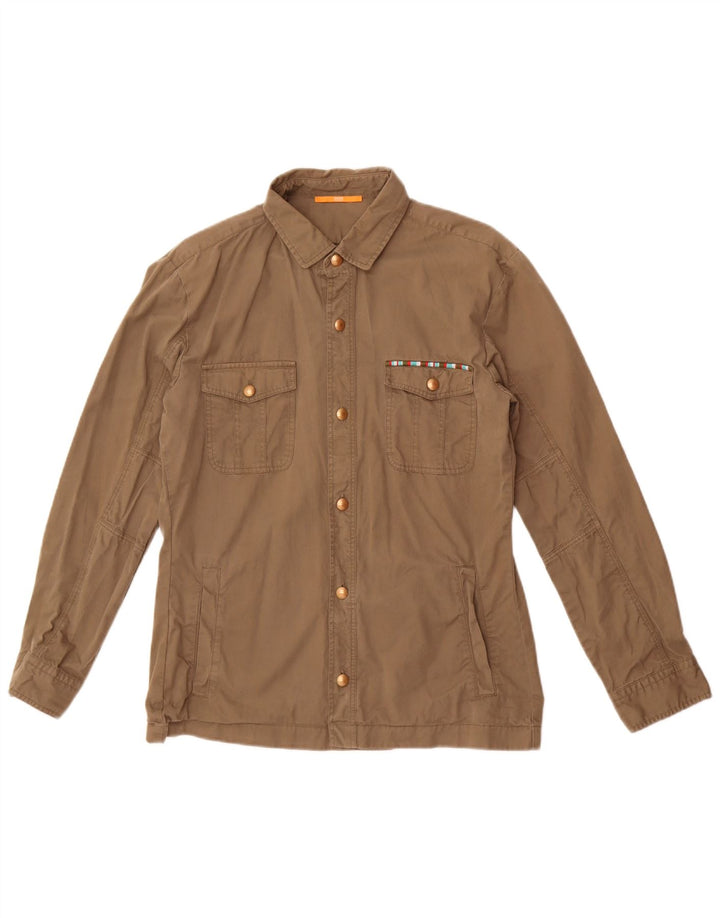 Hugo Boss Γυναικείο Utility Jacket UK 8 Small Khaki Cotton