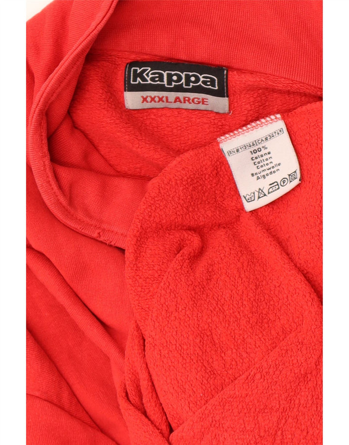 Ανδρικό φούτερ Kappa με φερμουάρ Jumper 3XL Κόκκινο βαμβακερό