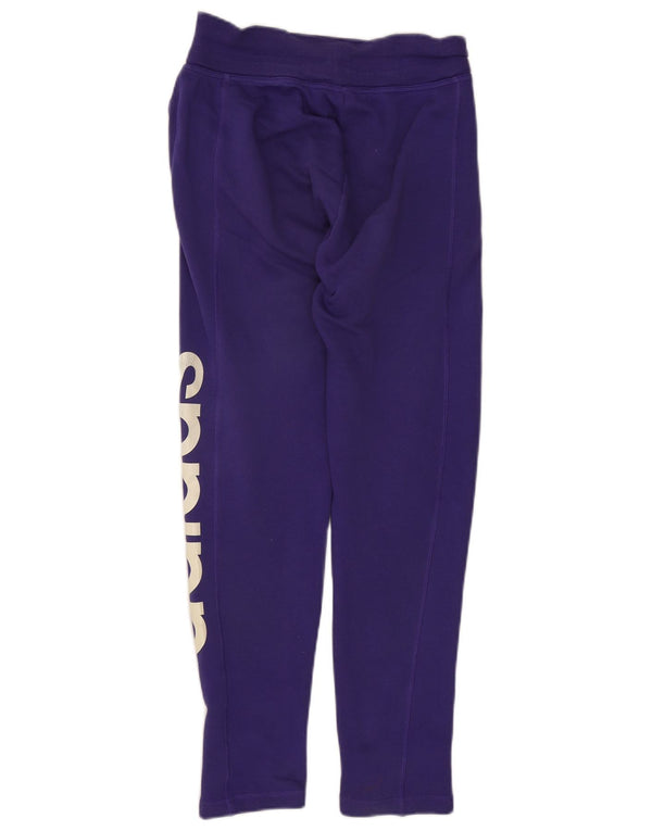 Adidas Womens Climalite Graphic Tracksuit Trousers UK 4/6 XS Purple Cotton