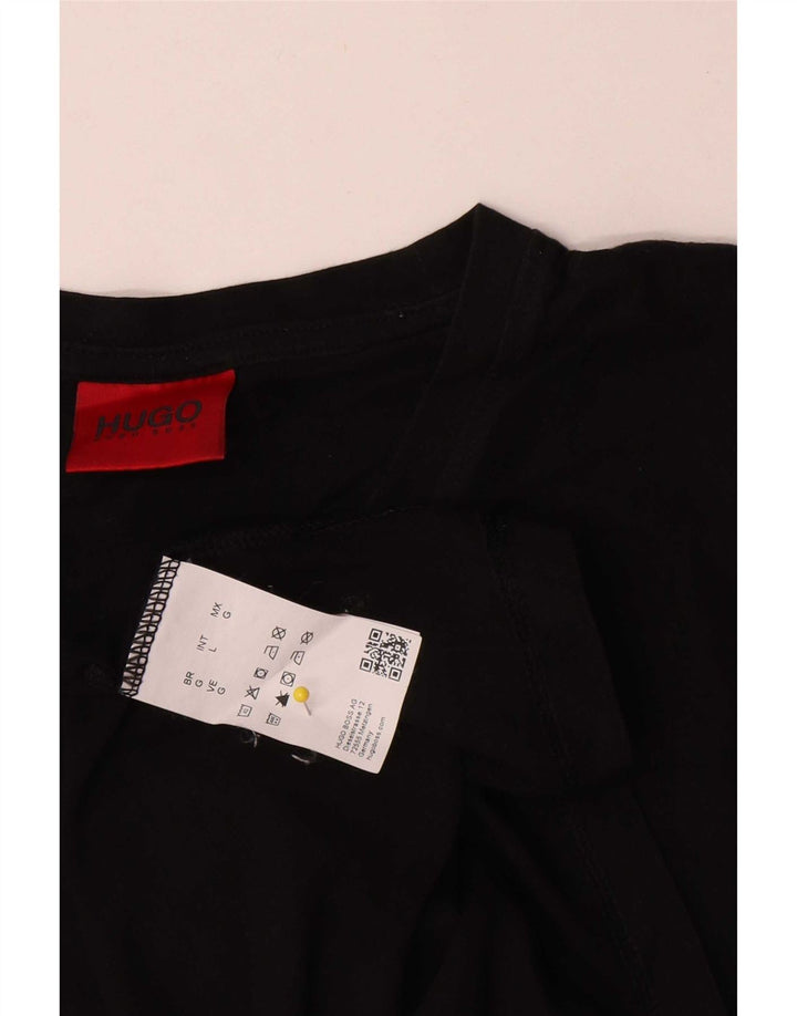Ανδρικό T-Shirt Hugo Boss Top μεγάλο μαύρο βαμβακερό