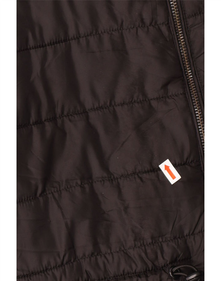 Γυναικείο μπουφάν ZARA με κουκούλα με επένδυση UK 10 Small Black Polyester