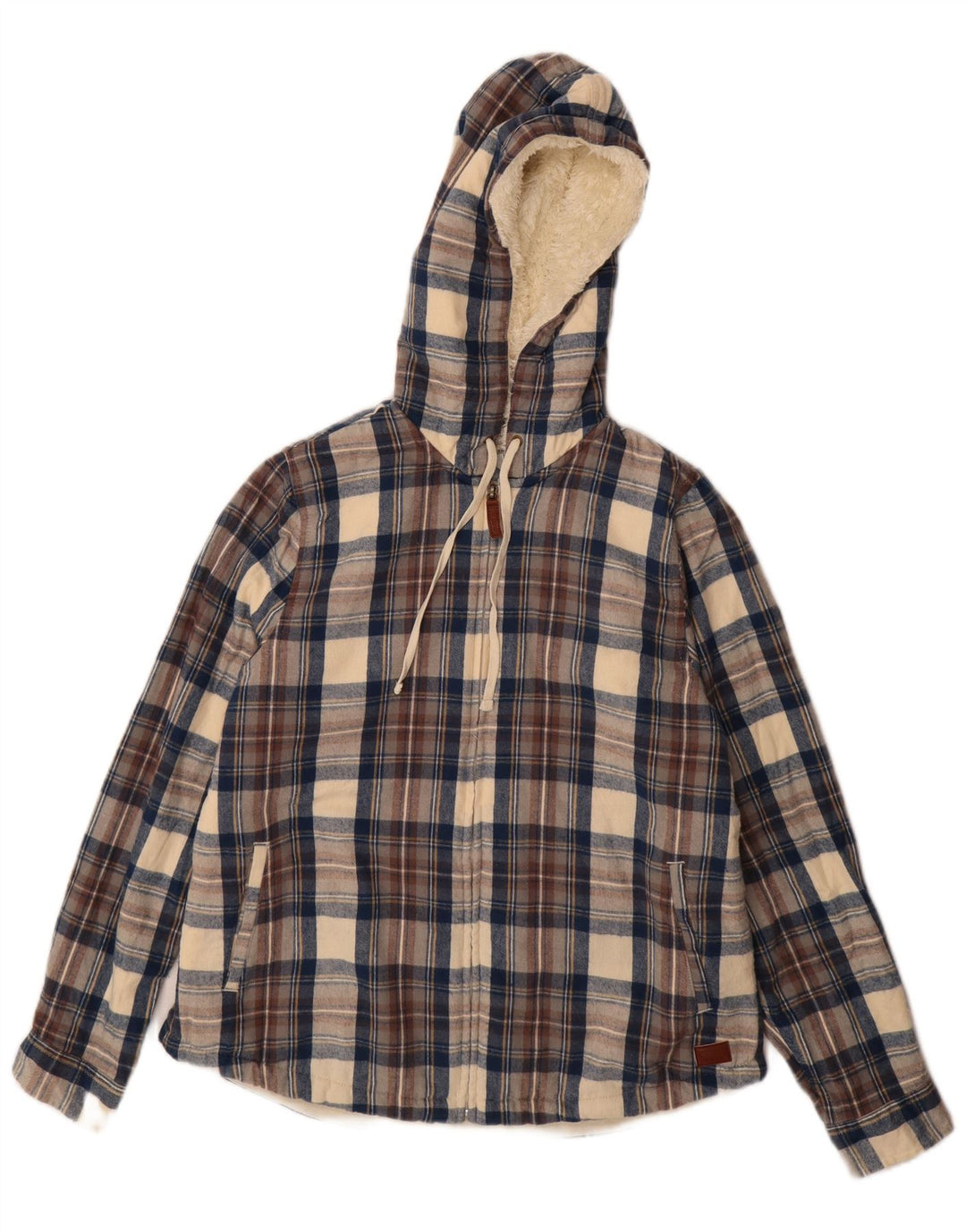 L.L.Bean Ανδρικό μπουφάν Sherpa UK 36 Small Navy Blue Check Cotton