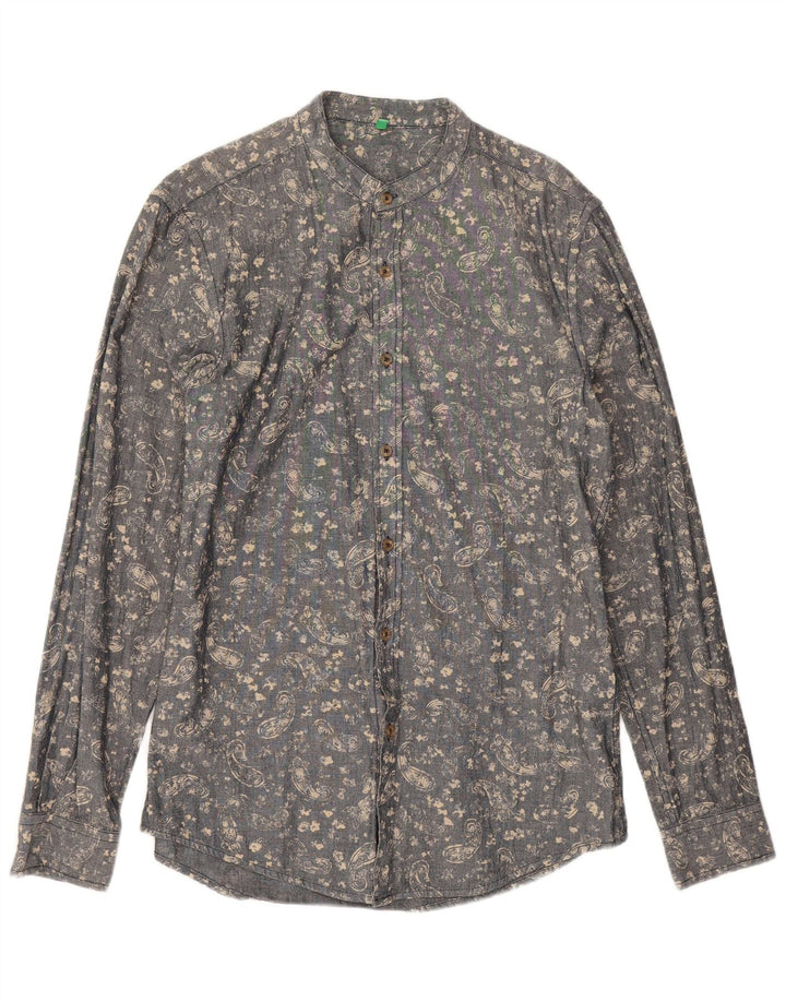 Ανδρικό πουκάμισο Benetton Medium Grey Paisley