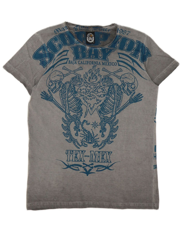 Scorpion Bay Boys Graphic T-Shirt Top 12-13 Years XL Grey Cotton