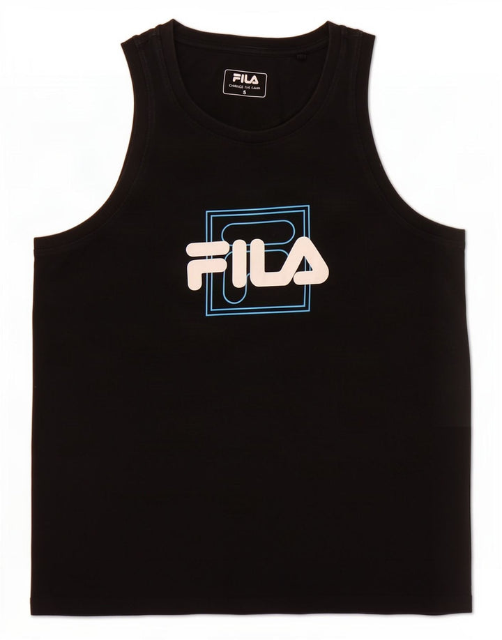 Fila Γυναικείο Γραφικό Γιλέκο Top UK 10 Small Black